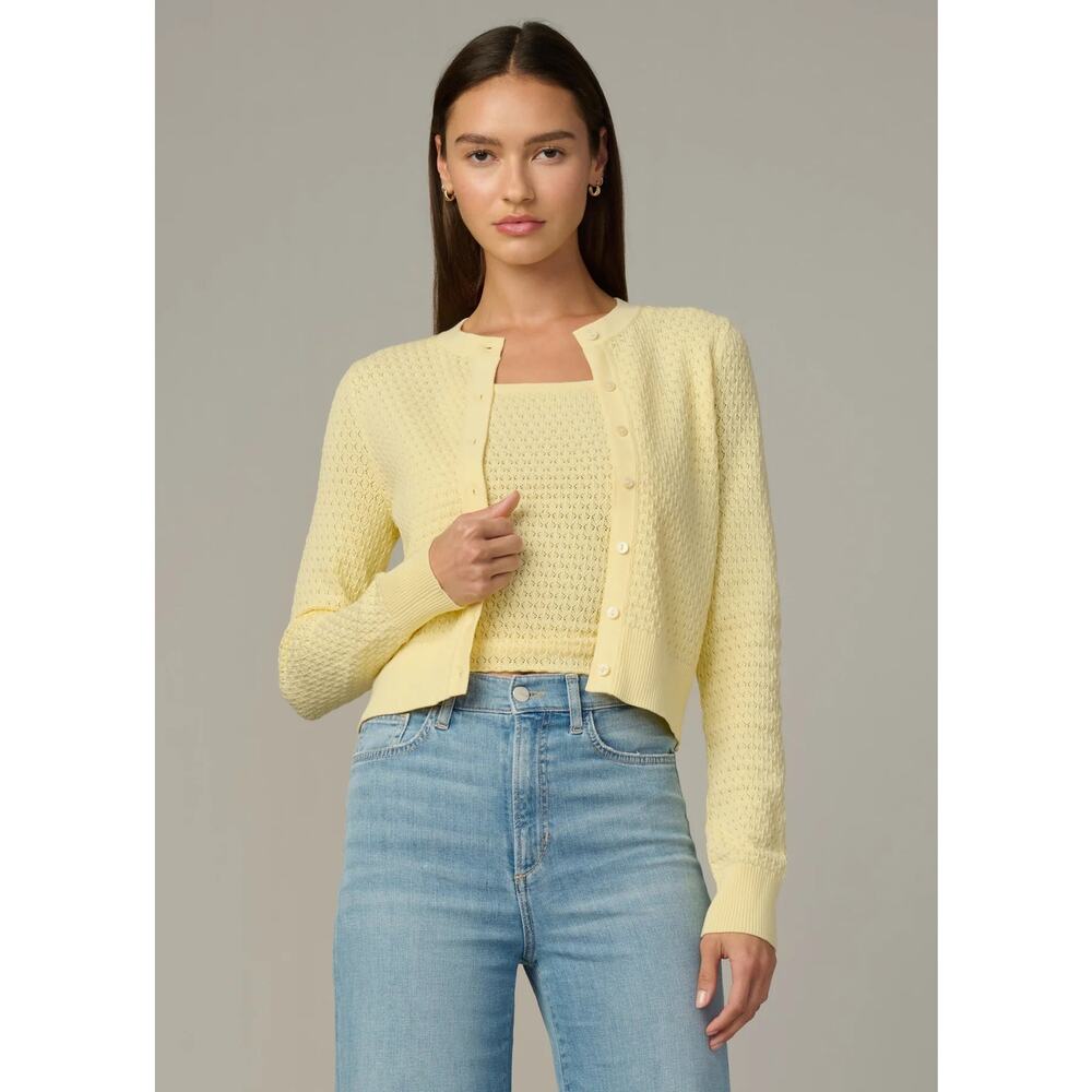Joe's Jeans The Pointelle Dani Cardigan - Sunshine NWT SIZE XS S M L